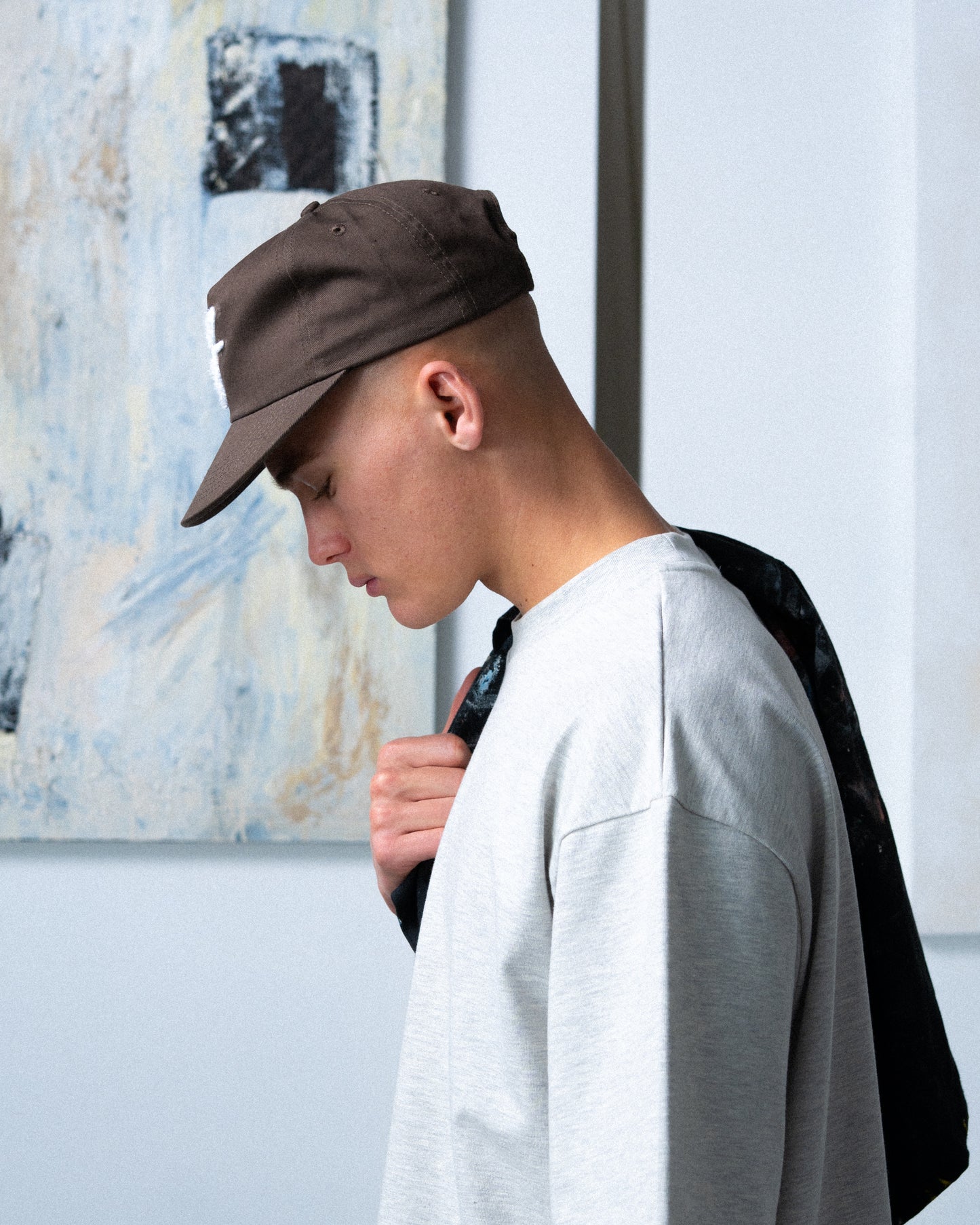 Art Letterman Cap - 5 Panel - Taupe/Distressed
