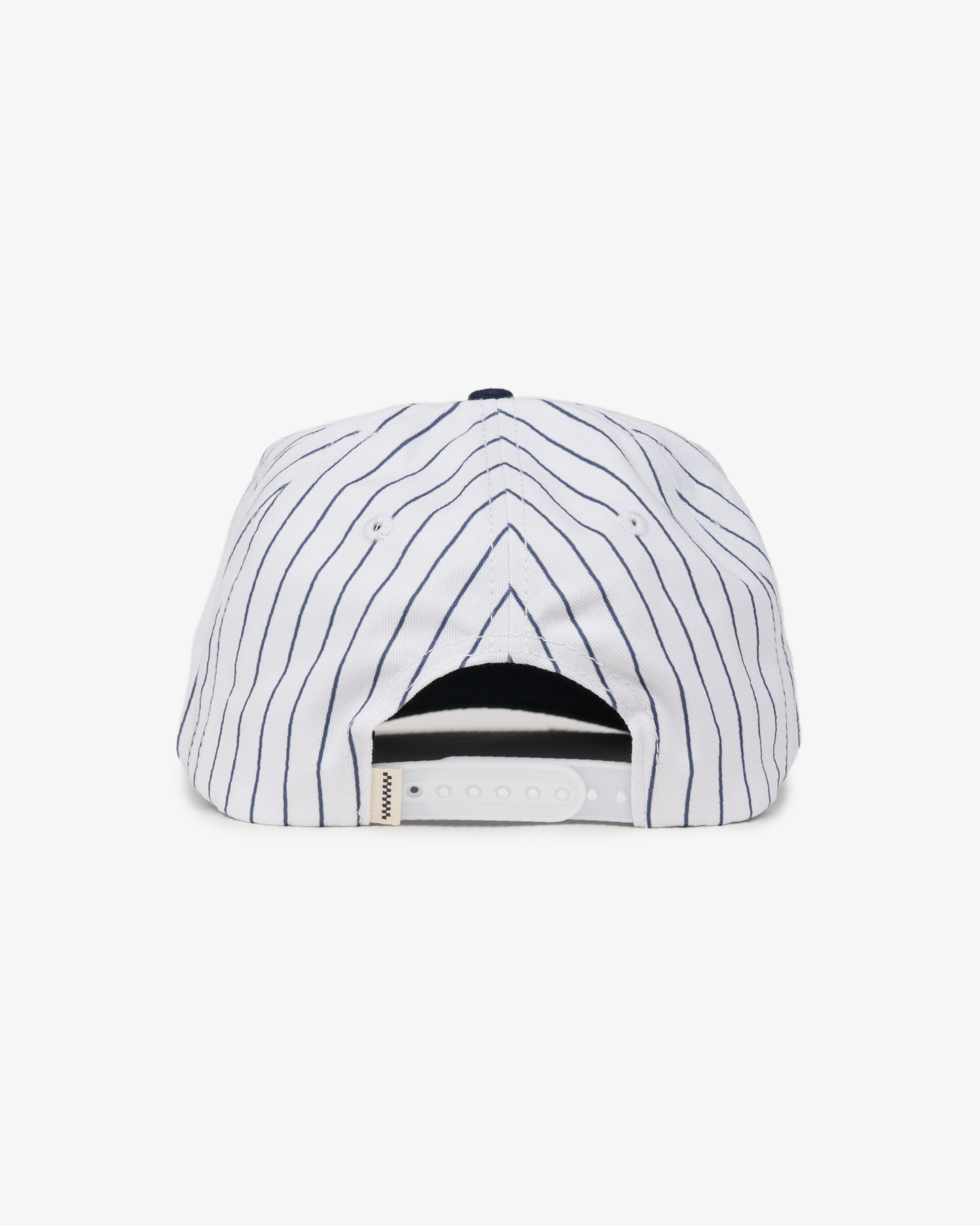 Monogram Ball Cap - Short Brim 6 Panel - White Pinstripe