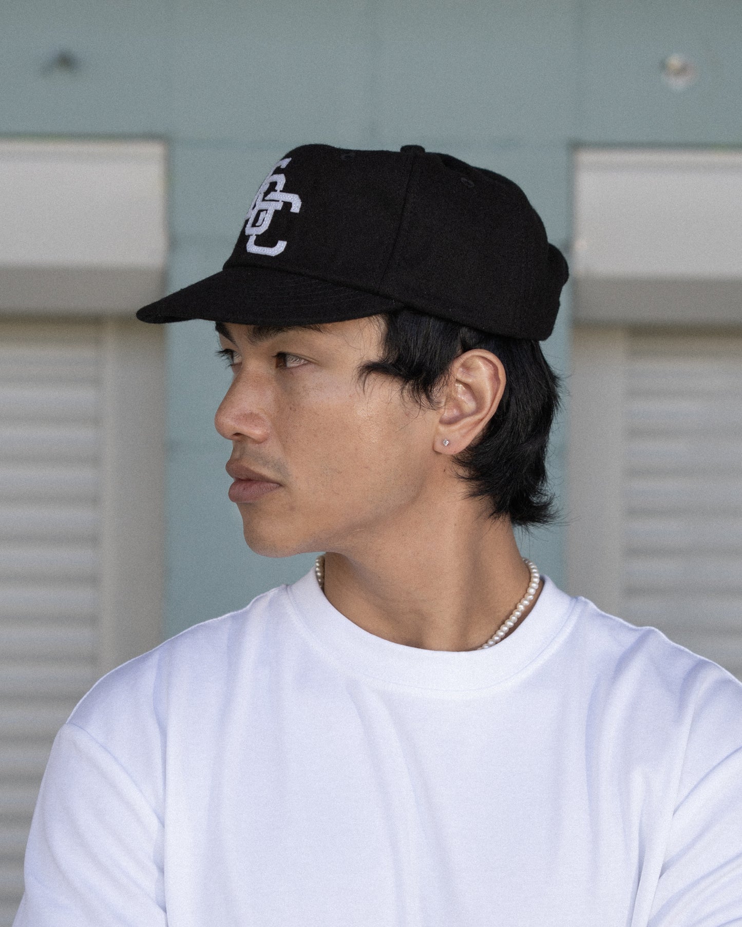 Monogram Ball Cap - Short Brim 6 Panel - Black