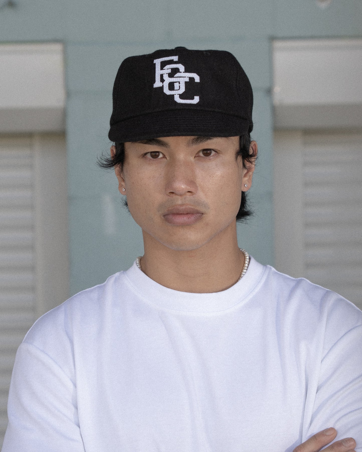 Monogram Ball Cap - Short Brim 6 Panel - Black