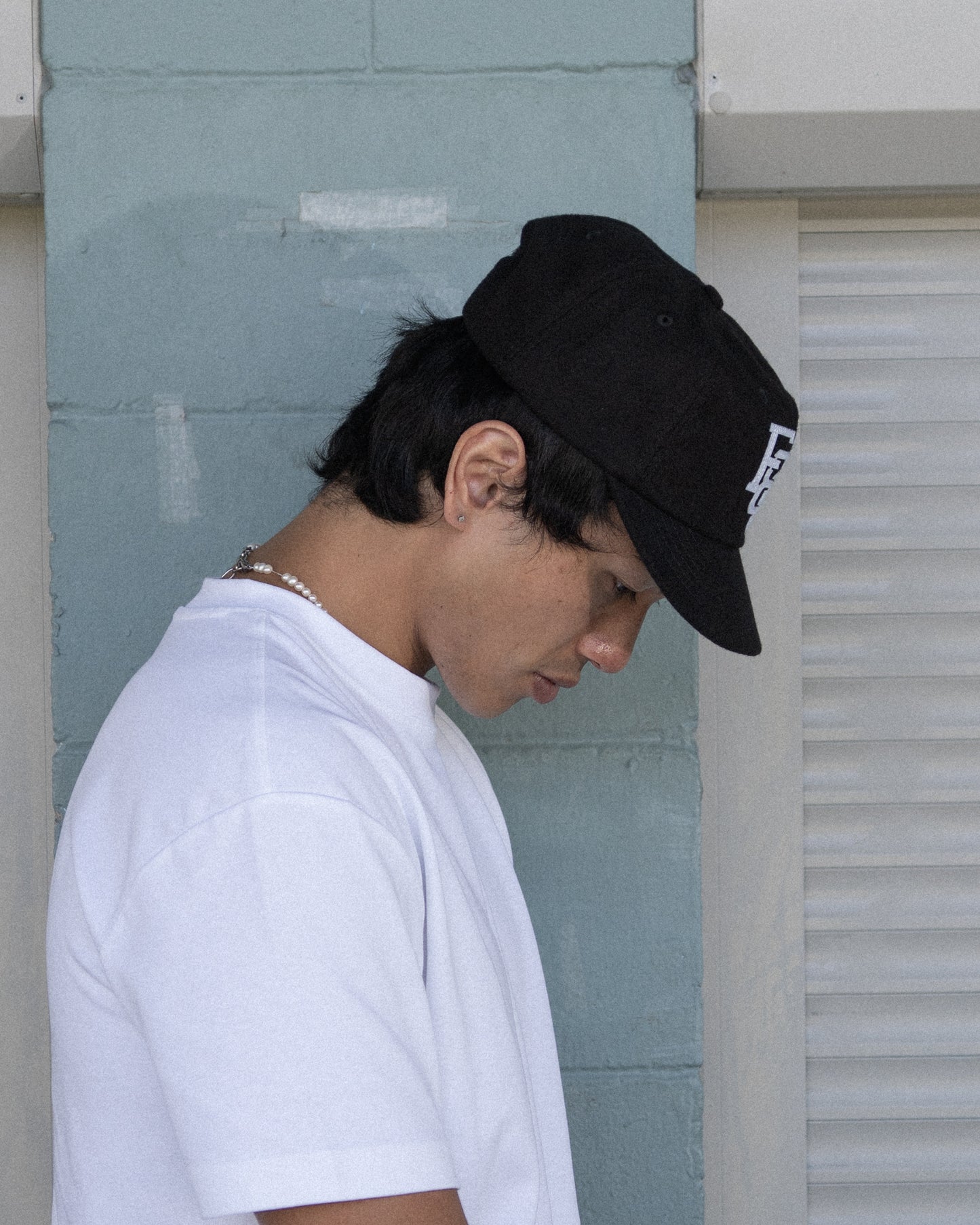 Monogram Ball Cap - Short Brim 6 Panel - Black