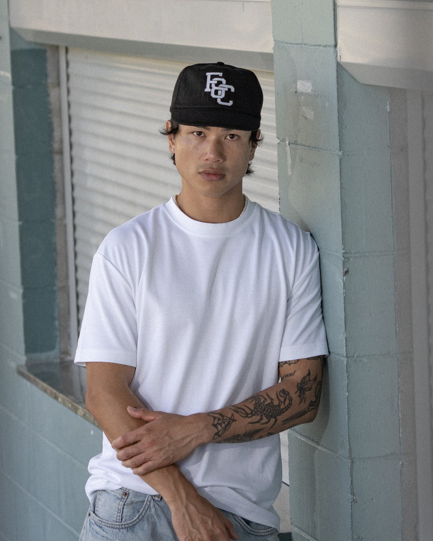 Monogram Ball Cap - Short Brim 6 Panel - Black