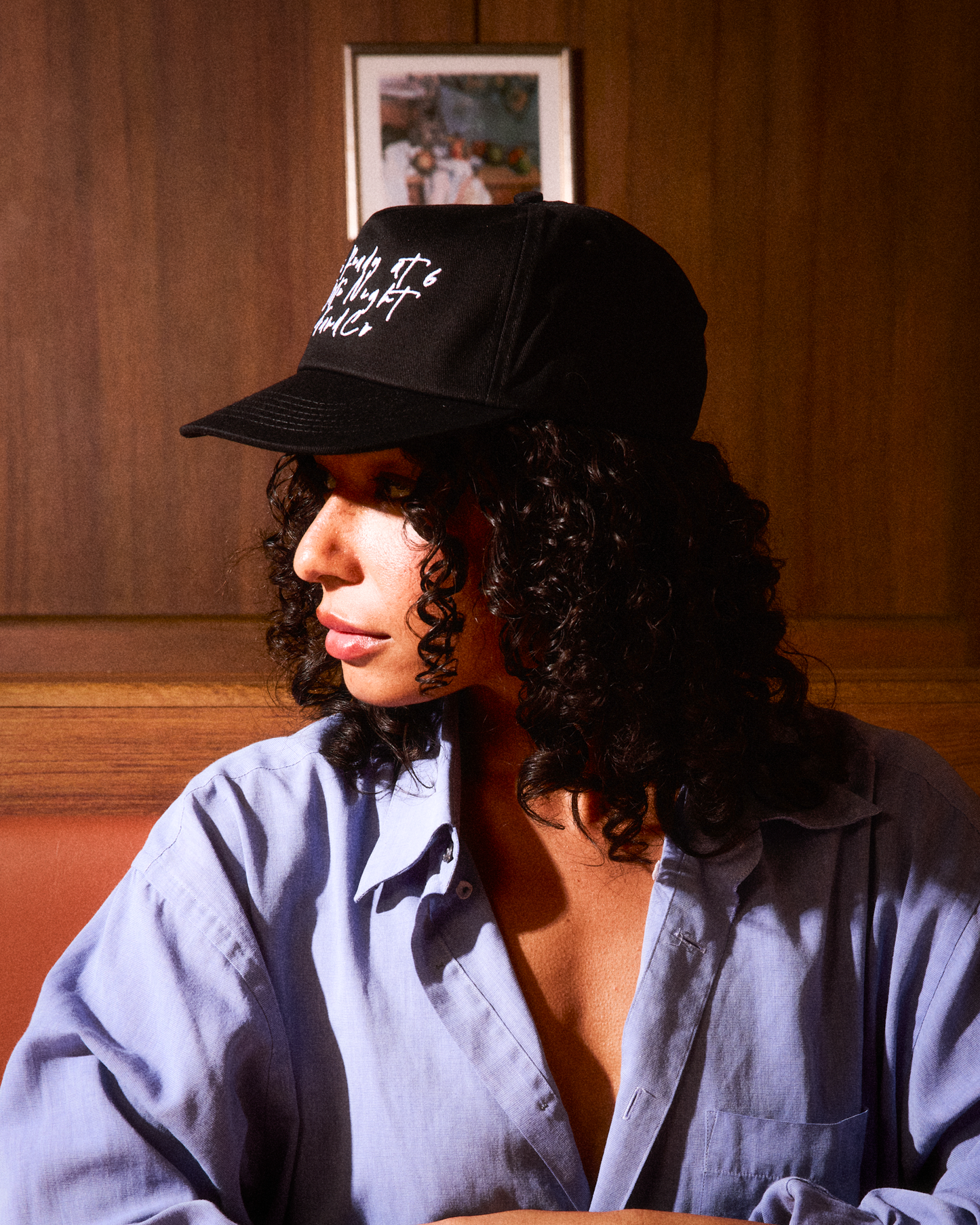 Outing Cap - Short Brim 5 Panel - Black
