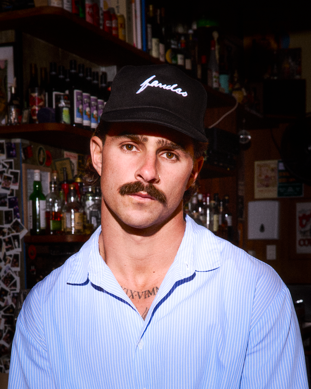 Evening Cap - Short Brim 5 Panel - Black