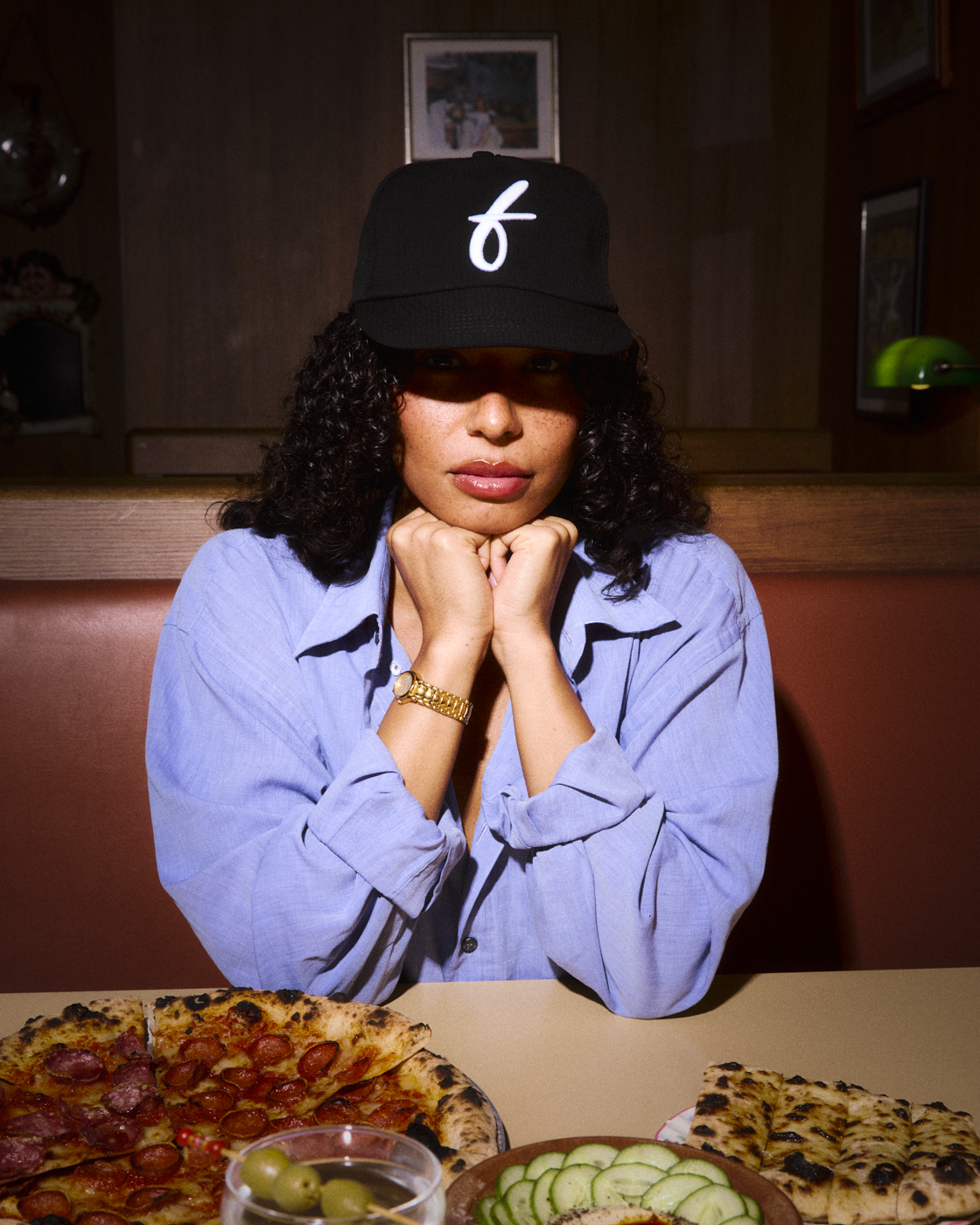Art Letterman Cap - 5 Panel - Black Seersucker