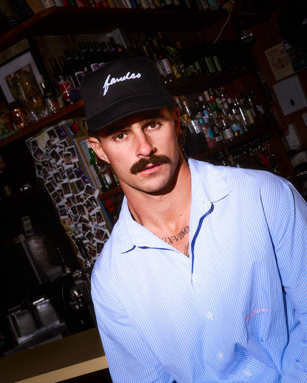 Evening Cap - Short Brim 5 Panel - Black