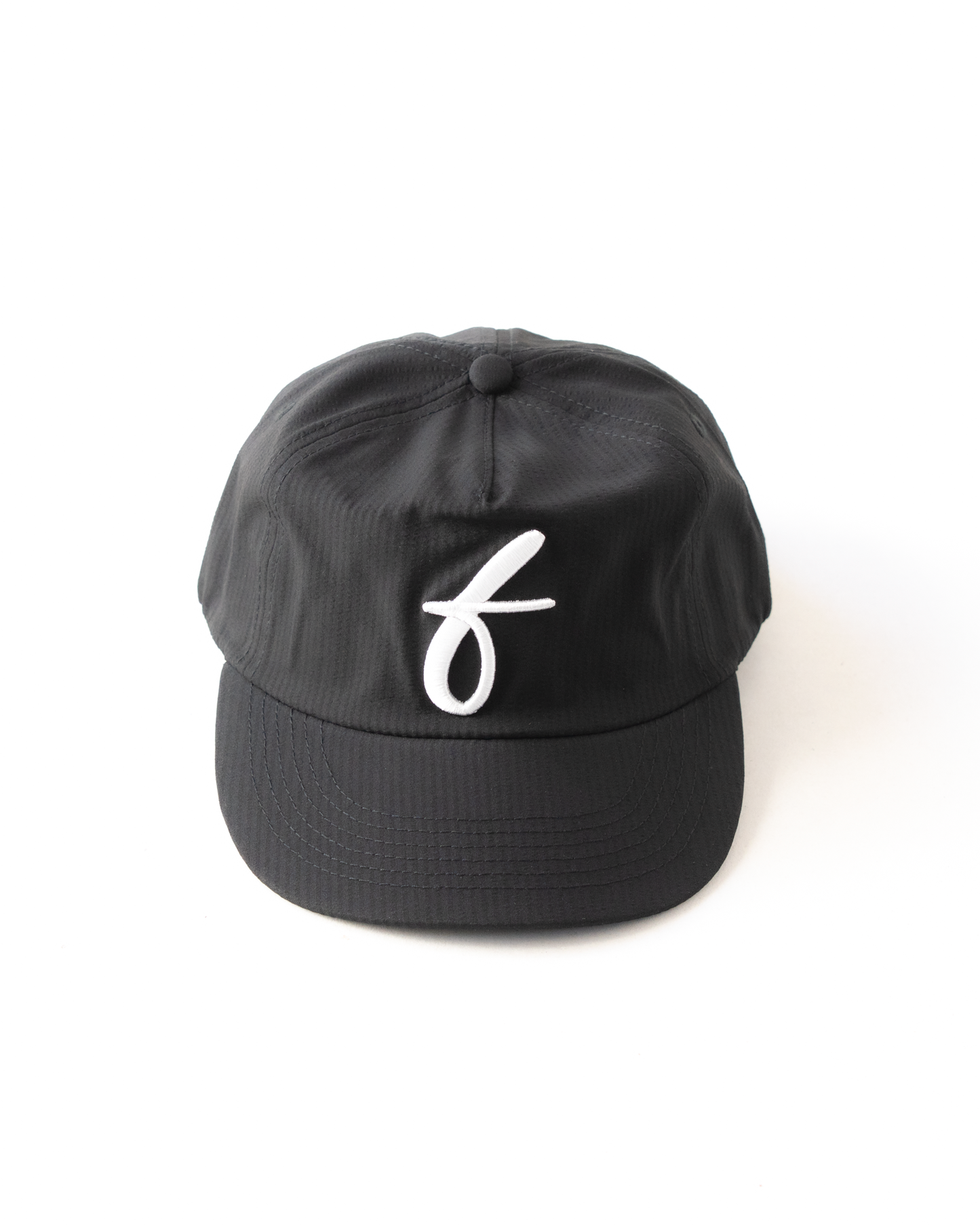 Art Letterman Cap - 5 Panel - Black Seersucker
