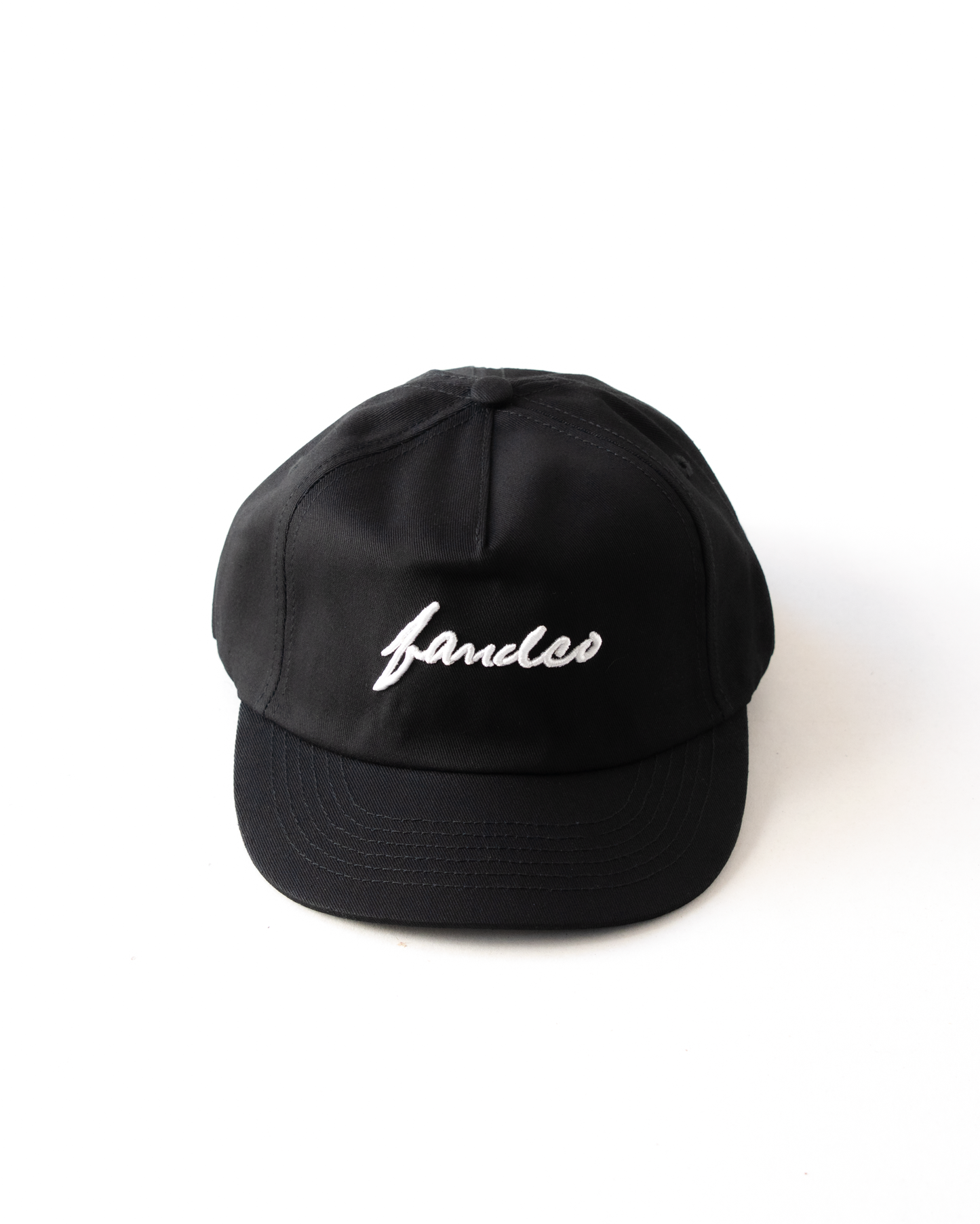 Evening Cap - Short Brim 5 Panel - Black