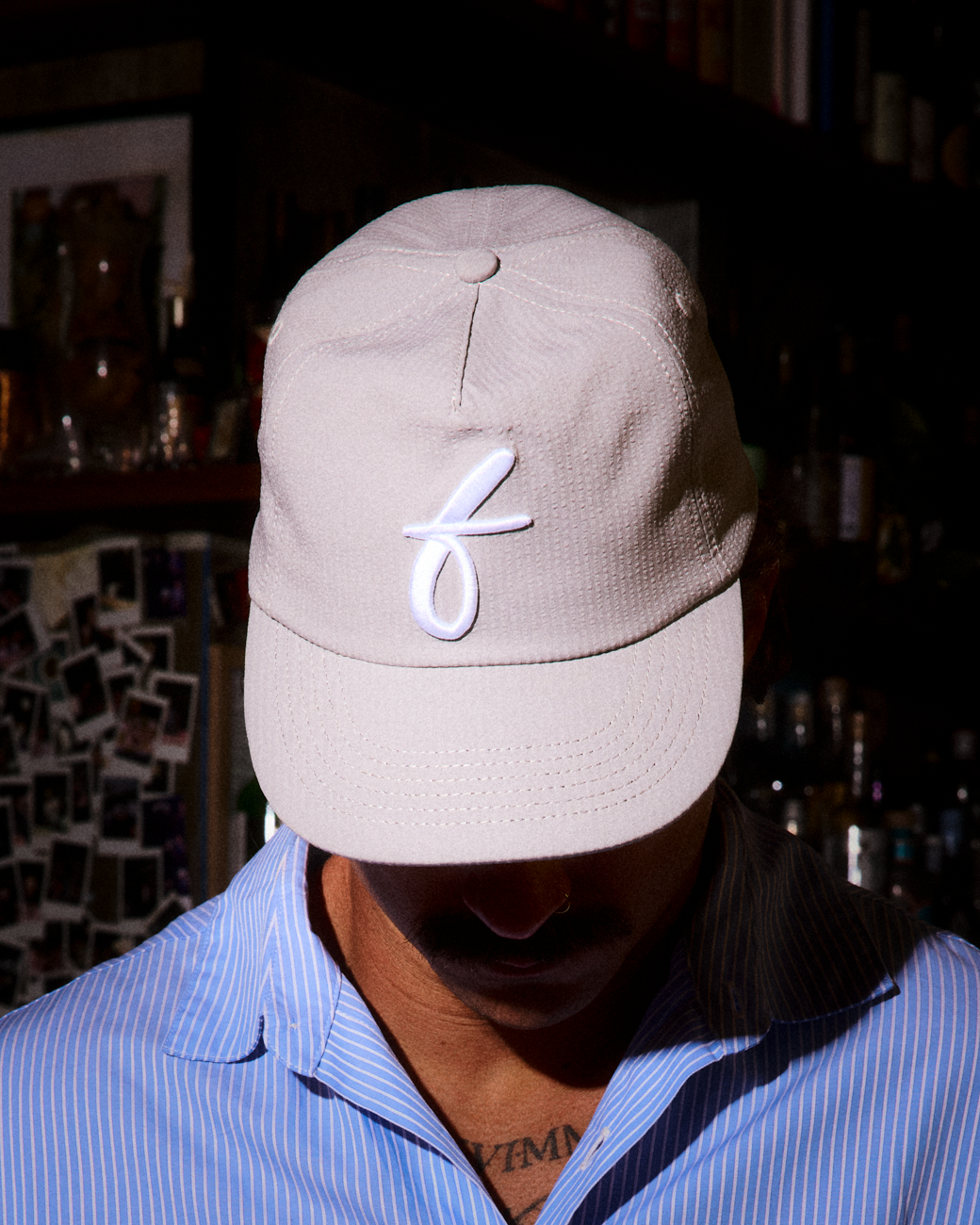 Art Letterman Cap - 5 Panel - Grey Seersucker