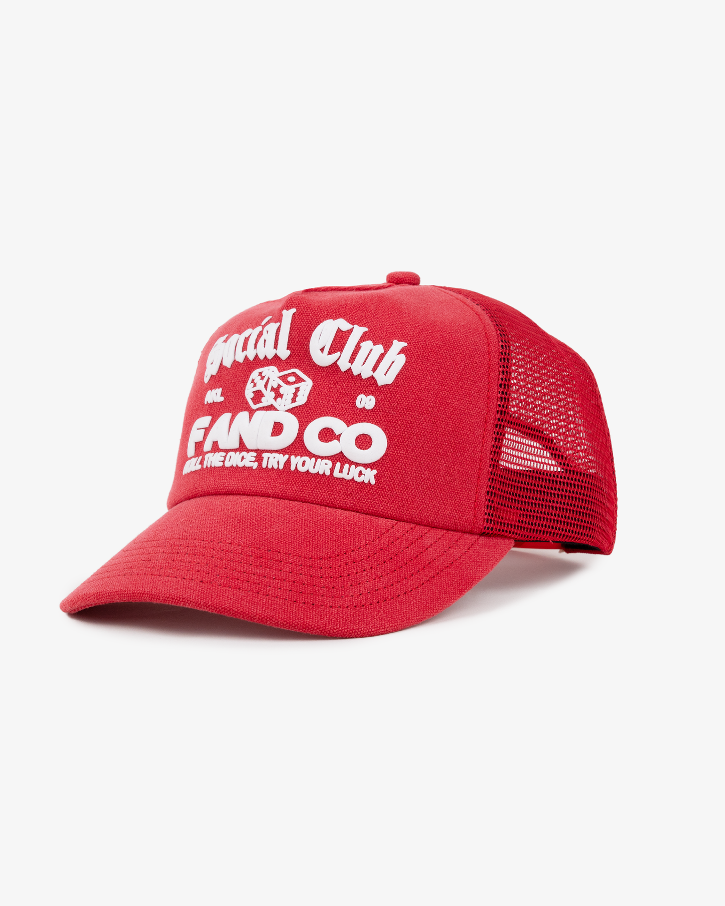 Social Club Trucker Cap - Ball Trucker - Washed Red