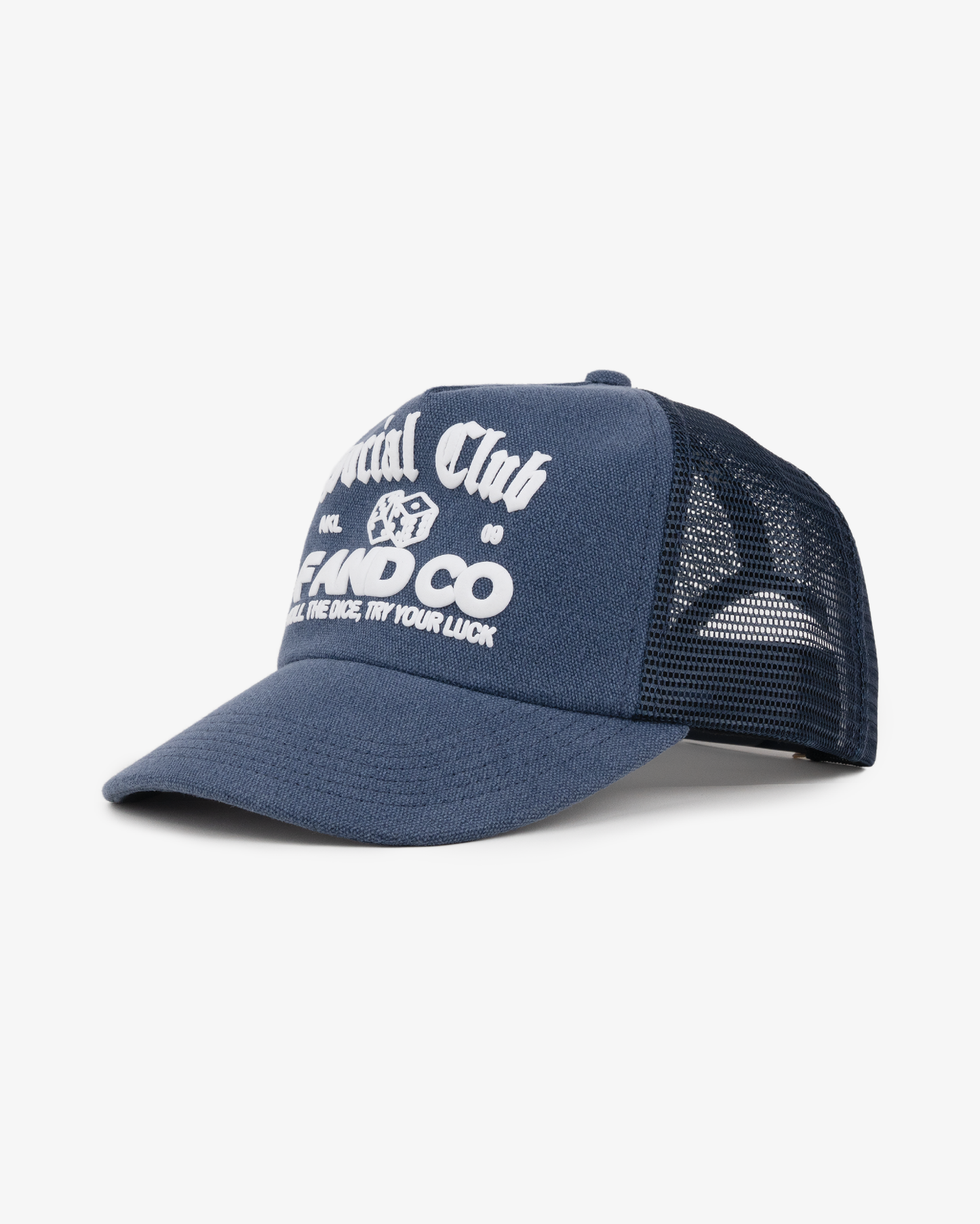 Social Club Trucker Cap - Ball Trucker - Washed Navy